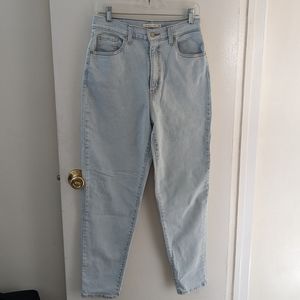 Levi's High Waisted Tapered Light Wash Jeans